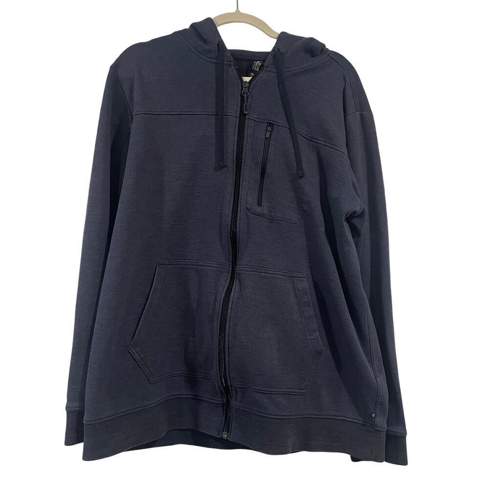 Mens Mountain Hardwear Navy Blue Long Sleeve Full Zip Hoodie Size XL - Picture 2 of 5